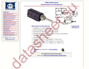 MW12B-10L-10K datasheet  
